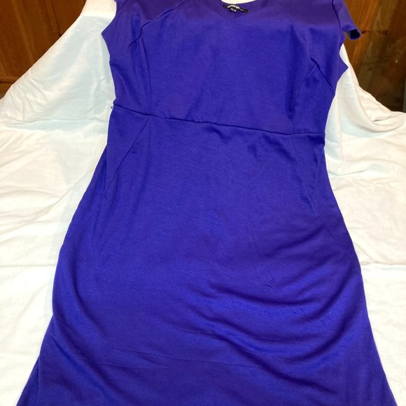 NWOT Purple XL midi dress with short sleeves - Picture 3 of 3